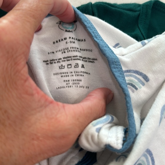 Baby Bamboo Pajamas w/ DreamCuffs bundle 6-9 months - Picture 2 of 3